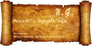Munzár Gardénia névjegykártya